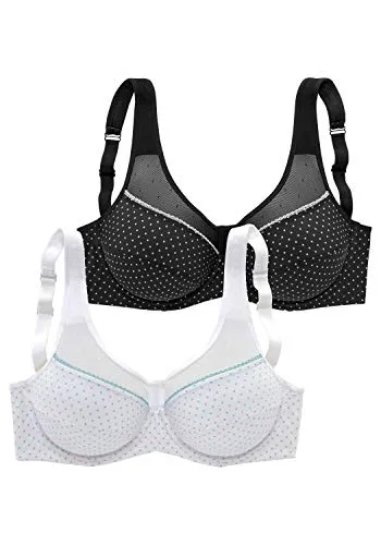 Bügel-BH PETITE FLEUR, Damen, Gr. 85, Cup C, blau - Funktionsunterwäsche, komfortabler Bügel-BH aus Microtouch-Material mit verstellbaren Trägern und zartem Pünktchendruck für optimalen Sitz und angenehmes Tragegefühl.