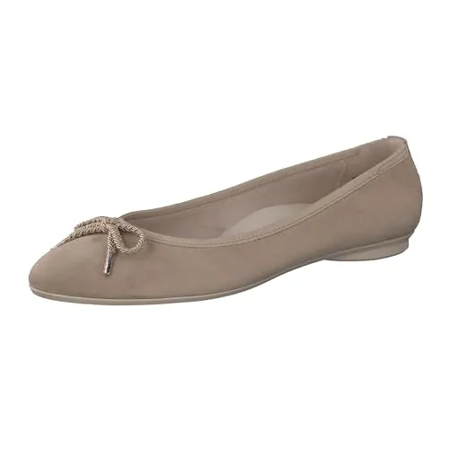 Paul Green Ballerina 2925-011, Beige Damen-Ballerinas - Elegante Ballerinas aus hochwertigem Rauleder mit Lederfutter für optimalen Tragekomfort und Stil im Alltag.
