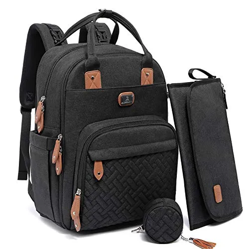 Dikaslon Wickeltasche Rucksack – Großer Wickelrucksack für Eltern - Baby Wickelrucksäcke mit großem Stauraum, tragbarer Wickelauflage und Schnullerhalter – ideal für stressfreies Reisen mit Kindern.