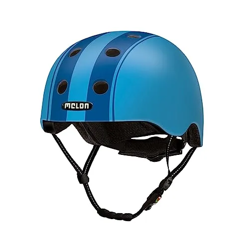 Melon Fahrradhelm »Decent Double Blue« für Damen, Herren und Kinder | Leichter & sicherer urbaner Cityhelm mit Magnetverschluss, individuell anpassbar in blau | Größe M-L (52–58cm)