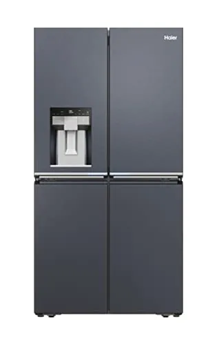 Haier CUBE 90 SERIE 7 HCR7918EIMB Kühl-Gefrierkombination - Freistehende Side-by-Side Kühl-Gefrierkombination in elegantem Schwarz, bietet großzügigen Stauraum und ist ideal für große Haushalte.