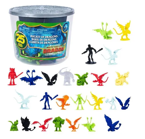 Dragons Spielfigur 24-teiliges Drachen Set DreamWork Dragons Mini Spielfiguren Battle