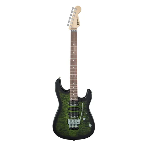 Charvel MJ SD1 24 HSH FR PF Transparent Green Burst E Gitarre
