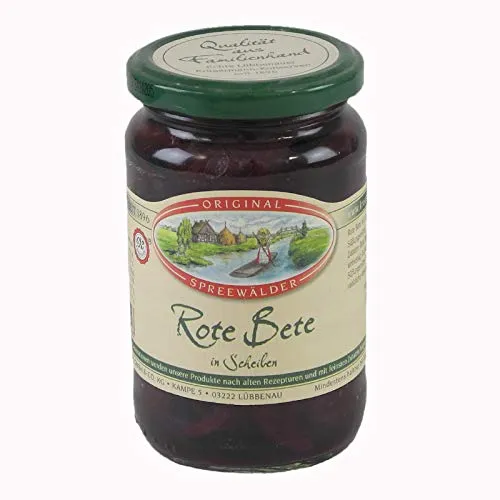 Krügermanns Original Spreewälder Rote Beete in Scheiben (370 ml Glas)