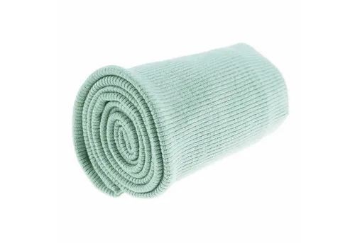 maDDma Stoff 16x80cm Strickbündchen elastisch gerippt, blassgrün