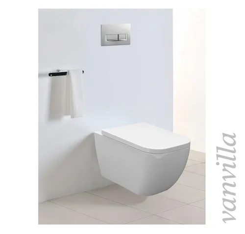 vanvilla Design Wand Hänge WC Toilette Tara inkl. Soft close spülrandlos rimless
