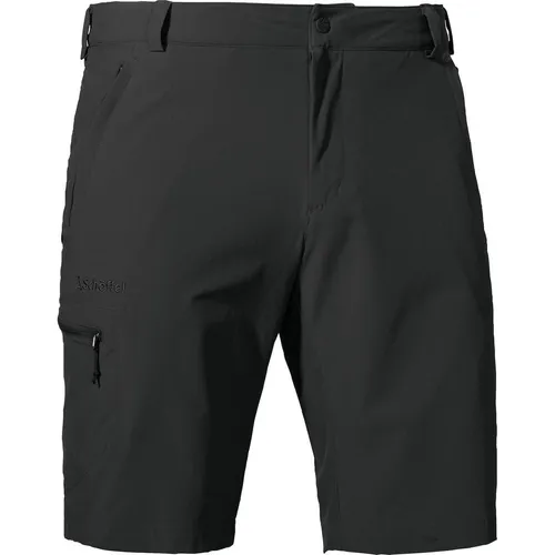 Schöffel Herren Shorts Folkstone - Vielseitige Outdoorhose mit verstellbarem Bund - Wanderhosen in Asphalt für Herren, die dank 4-Wege-Stretch und schnelltrocknendem Material hohen Komfort und Bewegungsfreiheit bieten.