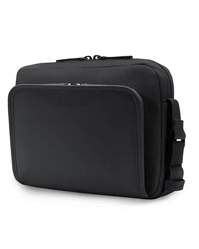 KAPTEN & SON LULEA - All Black - Stylische Unisex-Handtasche aus veganem Tech-Material, wasserabweisend und mit 1,35 Litern Volumen für all deine Daily Essentials. Ideal für unterwegs!