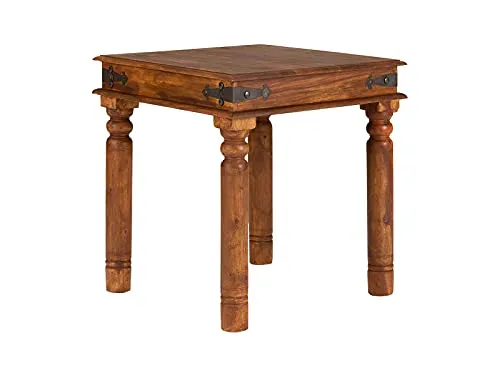 Woodkings® Esstisch Merlin Massivholz Palisander Echtholz rustikal Küchentisch, Holztisch Esszimmermöbel (80x80)