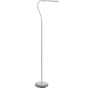 EGLO LED Stehlampe Laroa - Dimmbar mit Touch-Funktion - Standleuchte aus Kunststoff in Weiß, ideal für modernes Büro oder Home Office. Flexibler Lampenkopf und 4-stufige Dimmfunktion sorgen für perfektes Licht. Energieeffiziente LED mit 550 Lumen.