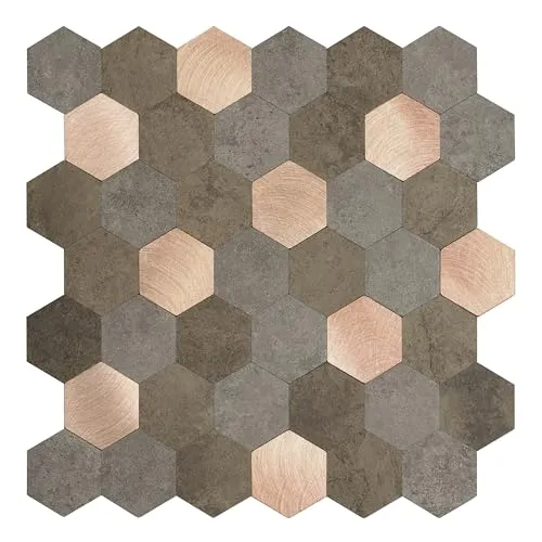 d-c-fix Wandfliese Premium Metal and Stone Hexagons (29 x 28,8 cm)