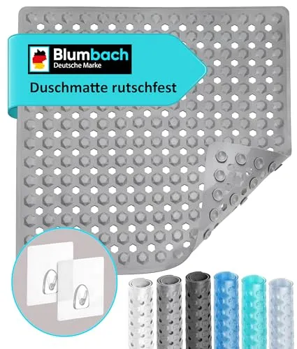 Blumbach® Duschmatte rutschfest 53x53cm in grau von BLUMBACH