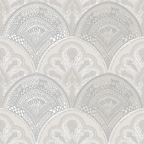 Servietten Mira cream Indische Fächer Ornamente Orientalisch creme 33x33cm 20