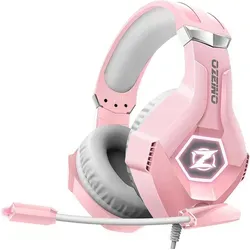 Over-Ear Gaming Headset mit Mikrofon, 3D Surround Sound und RGB-Beleuchtung - Rosa - Erlebe Gaming auf einem neuen Level mit diesem leistungsstarken Over-Ear Headset. Genießen Sie präzisen Sound und klare Kommunikation dank effektiver Geräuschunterdrückung und flexibler Mikrofonpositionierung.