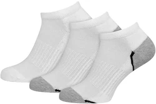 Nur Die 3er Sport Sneaker Socken Unisex Kurzsocken aus Baumwolle atmungsaktiv weich niedrig geschnitten Multipack Unisex Sneaker-Socken Damen Herren