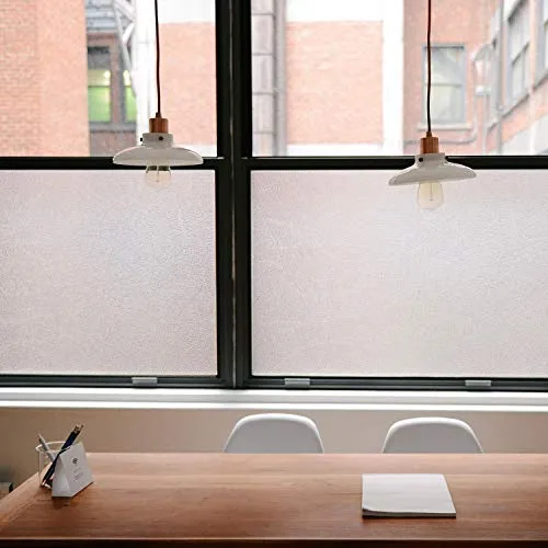 TRIXES Sichtschutzfolie - Dekorative Selbstklebende Folie für Fenster und Türen, den Besprechungsraum oder fürs heimischen Badezimmer - Mattierter, opaker Glaseffekt - 45cm x 200cm