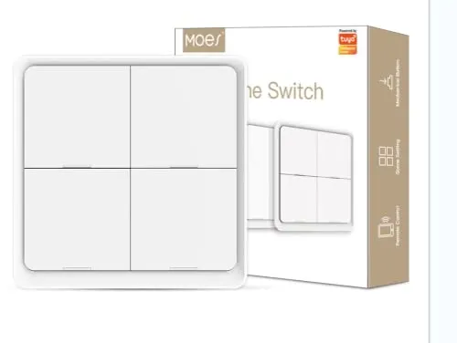 MOES ZigBee Szenenumschaltung Tuya Smart Device in weiß von MOES