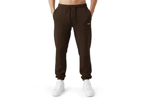 Smilodox Jogginghose Ilyas in Braun, Regular Fit - Bequeme Sweathose mit Kordelzug und Taschen, ideal für Streetstyle und Alltag. Hergestellt aus weichem Material für hohen Tragekomfort.