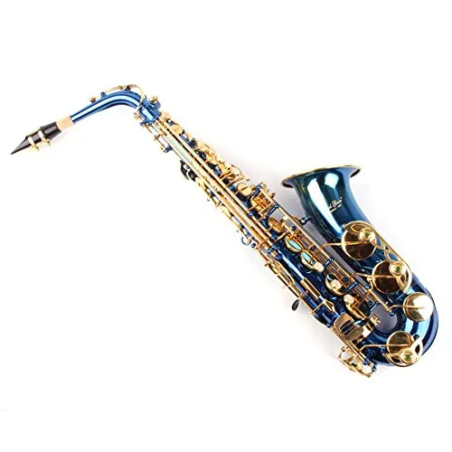 Karl Glaser Alt Saxophon, blau/gold, mit Koffer