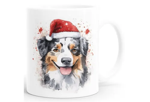 SpecialMe Tasse Tasse Hunde-Motiv Weihnachten Weihnachtsmütze lustig Hunderassen, Keramik