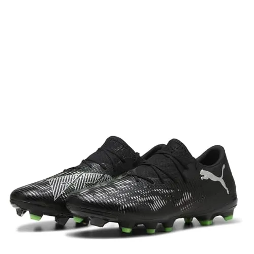 PUMA Unisex Future 8 Match Low FG/AG Fussballschuh - Black Silver-Fluo Green, 46 EU - Fußballschuhe für optimale Ballkontrolle und Grip, mit regulärer bis breiter Passform und stabilisierendem Stützband im Mittelfußbereich.