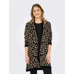 ONLY Strickjacke ONLJADE ANIMAL AO LS CARDIGAN RP KNT schwarz S (36) - Modische Strickjacke in Schwarz mit Leo-Muster, pflegeleicht und ideal für jeden Anlass. Perfekt für einen stylischen Look!