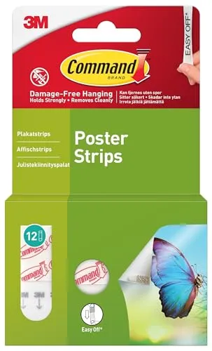 Command Poster-Streifen selbstklebend 46 x 16 mm 1 Paket mit 12 Streifen