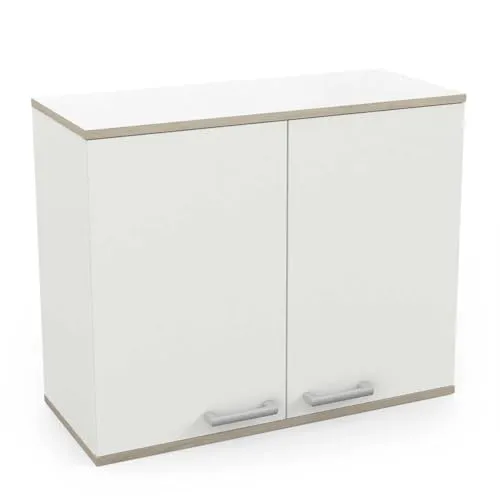 habeig Küchenbuffet - Kompaktküche für Singlehaushalte - Buffetschrank mit modernem Design, 2 Einlegeböden und 2 Schubladen, ideal für platzsparende Küchenlösungen.