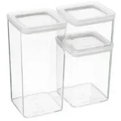 3er-Pack Kunststoffboxen - Transparent