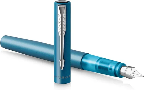 Parker Vector XL Füllfederhalter Fein Spitze Blaugrün Blau Metallisch Tinte