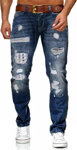 Red Bridge Jeans Hose Used-Look RB-162 - Stylische Herren Jeans im Used-Look, Loose Fit für optimalen Tragekomfort und coole Destroyed Effekte. Ideal für lässige Outfits und jeden Anlass.