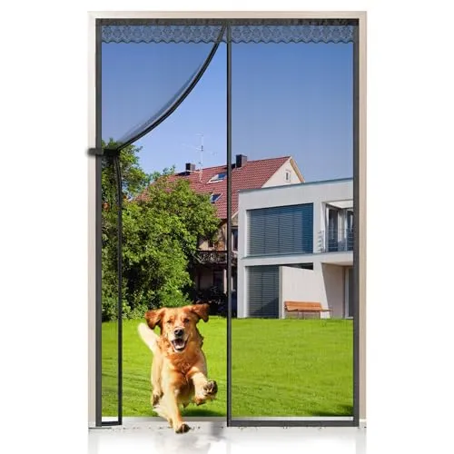EXTSUD Fiberglas Magnet Fliegengitter Tür 140x240cm