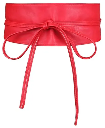 Frentree Damen Taillengürtel, breiter Wickelgürtel Obi Gürtel zum Schnüren Hüftgürtel Bindegürtel