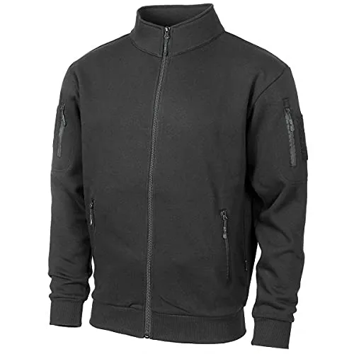 MFH Sweatjacke Tactical (Schwarz, XXL) - Funktionsjacke in Schwarz, ideal für Outdoor-Aktivitäten mit strapazierfähigem Material und praktischem Design.