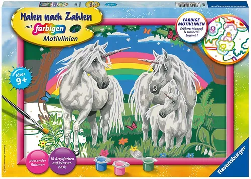 MALEN NACH ZAHLEN - FABELHAFTE EINHORNWELT - RAVENSBURGER 28908 #NEU OVP