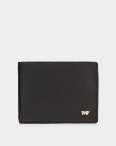 Braun Büffel Geldbörse GOLF 2.0 Trifold Schwarz - Hochwertige Geldbörse aus feinnarbigem Rindleder mit Platz für 8 Karten, Geldscheine und Münzen. Ideal für Ordnung und Stil im Alltag.