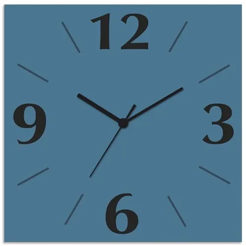 ARTLAND Lautlose Wanduhr aus Aluminium 30x30 cm - Wanduhren in modernem Design, geräuschloses Uhrwerk für ruhige Räume, ideal für Wohnzimmer, Schlafzimmer und Büro. Made in Germany, langlebig und farbecht.