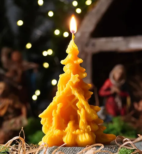 Bienenwachskerze 111 x 115 x 145mm, 100% Bienenwachs, 