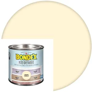 BONDEX Kreidefarbe Cremig Vanille 500 ml - Innen- & Außenfarben, hochwertige Möbelfarbe in cremigem Vanille, verbindet Farbe und Grundierung für ein müheloses Streichen.