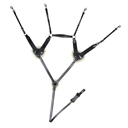 HKM 41549100 Vorderzeug mit Martingal - Lammfellunterlage, S, schwarz - Vorderzeug & Martingales für Pferde, bietet optimalen Sitz und Komfort mit abnehmbarer Lammfellunterlage, ideal für lange Tragezeiten.