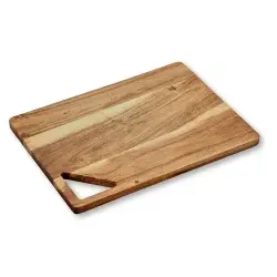 Kesper Holz Schneidebrett Akazienholz 29141 - 35,5 x 25,5 x 1,5 cm, langlebig und messerschonend mit praktischem Griff