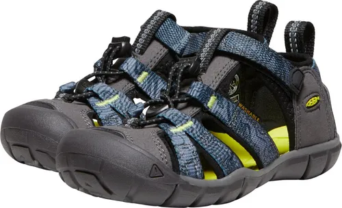 Keen Kids Seacamp II CNX Sandalen - US 10K | EU 27-28 grau - Wanderschuhe für Kinder, ideal zum Spielen im Wasser und an Land. Mit Schnellschnürung für sicheren Halt und aus robustem, wasserfestem Polyester.