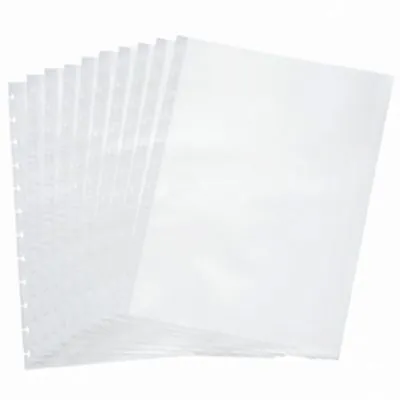 Klarsichthülle FolderSys, DIN A4, oben offen, T-Stanzung für 12 Ringe, transparent, 10 Stück 300977