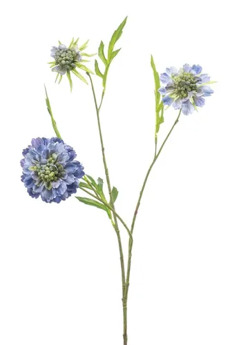 artplants Künstlicher Zweig Scabiosa RUXTER, blau, 60cm