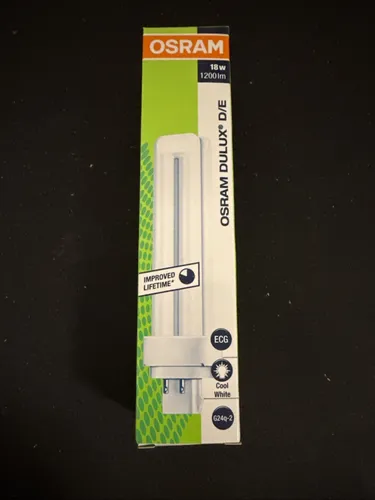 Osram Dulux D/E 18W/840 Lumilux Cool White G24q-2 - 1200lm - Energieeffiziente Leuchtmittel mit 1200 Lumen, ideal für helle und klare Beleuchtung in verschiedenen Anwendungen.