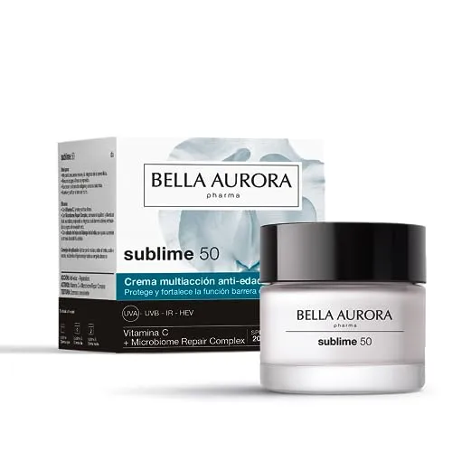 BELLA AURORA Sublime 50, 50 ml, Anti-Aging-Creme + 50 Tag; stärkt die Haut, verbessert die Immunreaktion, mildert dunkle Flecken, gleicht den Ton, Haut ab 50 Jahren, Lifting-Effekt