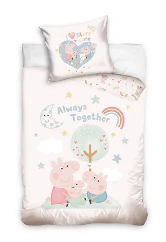 Peppa Pig Babybettwäsche Peppa Pig Babybettwäsche Schweinchen Peppa 100 x 135 cm