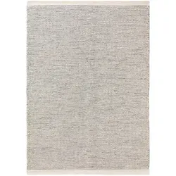 benuta Pure Wollteppich Rocco Beige/Schwarz 70x140 cm - Handgewebter Naturfaserteppich aus Wolle und Baumwolle, ideal für ein angenehmes Raumklima. Zeitloses Design, das sich perfekt in Wohnzimmer, Schlafzimmer und Flur integriert.