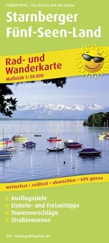 Starnberger Fünf-Seen-Land: Rad- und Wanderkarte mit Ausflugszielen, Einkehr- & Freizeittipps, wetterfest, reissfest, abwischbar, GPS-genau. 1:50000 (Rad- und Wanderkarte / RuWK)