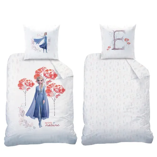 Frozen 2 Bettwäsche Die Eiskönigin Adventure - Bettwäsche für Kinder, 100% Baumwolle, wendbar mit Elsa und Anna, Öko-Tex Standard, ideal für das ganze Jahr im Kinderzimmer
